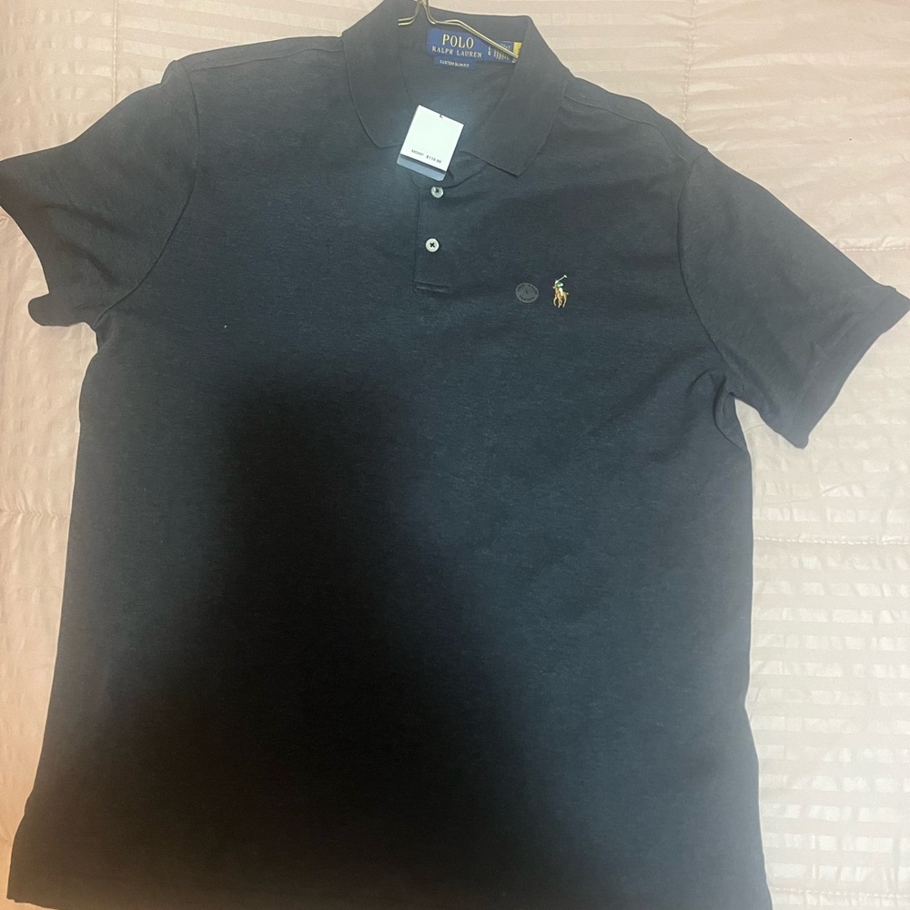 Ralph Lauren Black Polo Shirt Classic Design